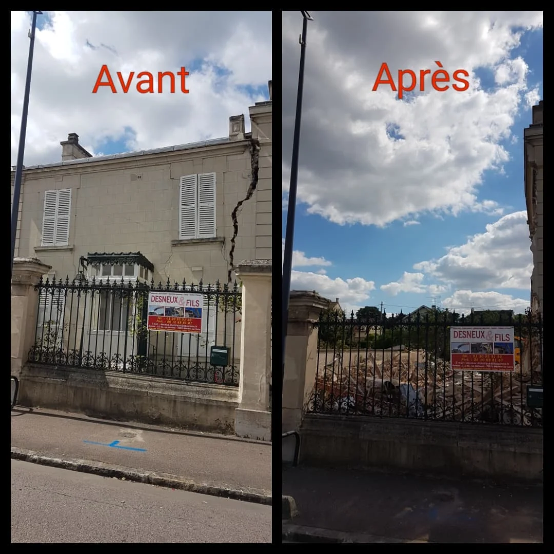 Démolition complète d'une maison
